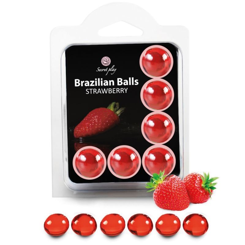 Set de 6 balles brésiliennes parfum fraise — SECRETPLAY COSMETIC