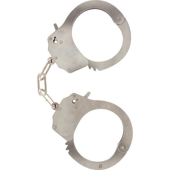 Menottes métal ajustables avec chaîne et sécurité — TOYJOY