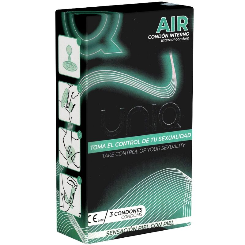 Préservatif féminin sans latex Air 3 unités — UNIQ