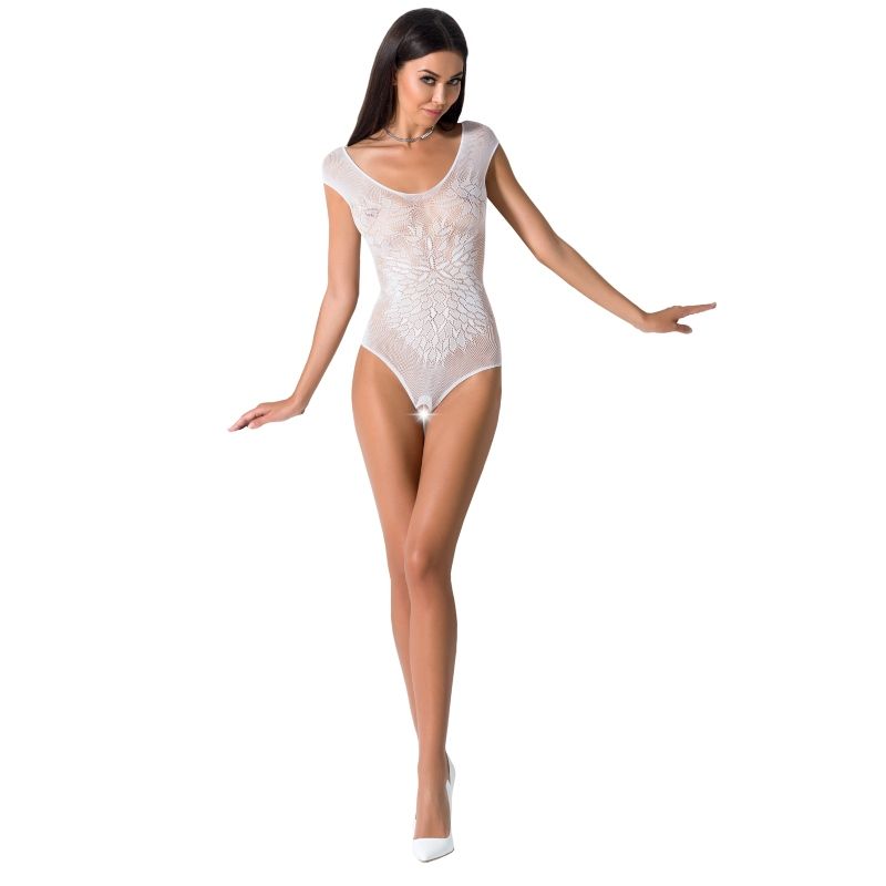 Body en résille ajouré avec ouverture à l'entrejambe — PASSION WOMAN