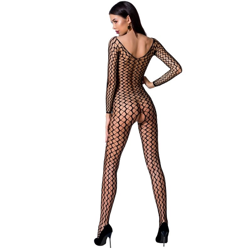 Body en résille avec ouverture à l'entrejambe — PASSION WOMAN