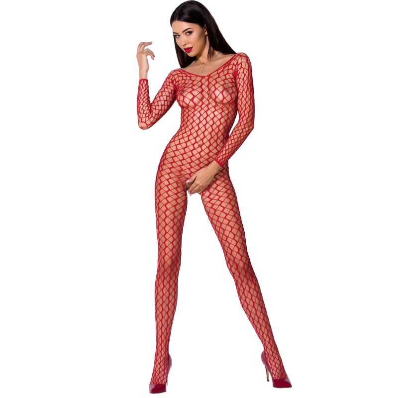 Body résille ouvert rouge — PASSION WOMAN