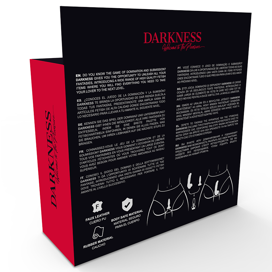 Culotte de domination avec plug et gode interchangeables — DARKNESS SENSATIONS
