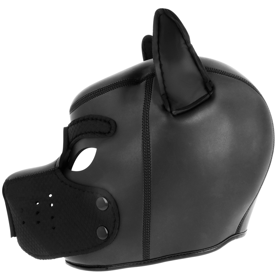 Masque chien en néoprène avec museau amovible — DARKNESS BONDAGE