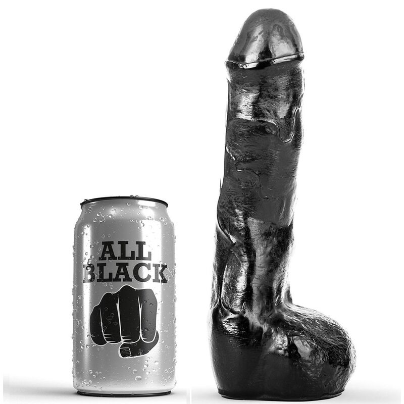 Pénérateur anal réaliste noir 20 cm — ALL BLACK