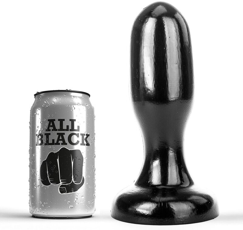Plug anal long en silicone — ALL BLACK