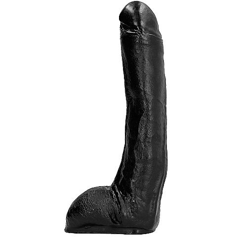 Gode courbé noir souple 29 cm — ALL BLACK