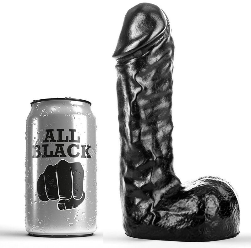 Gode noir texturé 19 cm — ALL BLACK