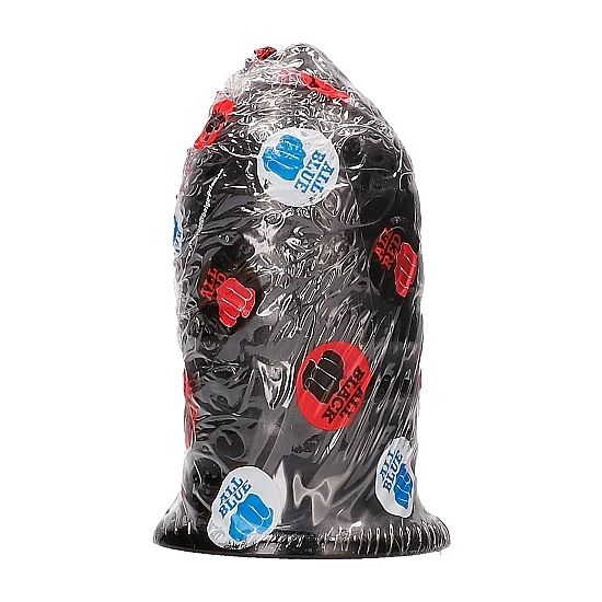 Plug anal nervuré noir 16 cm — ALL BLACK