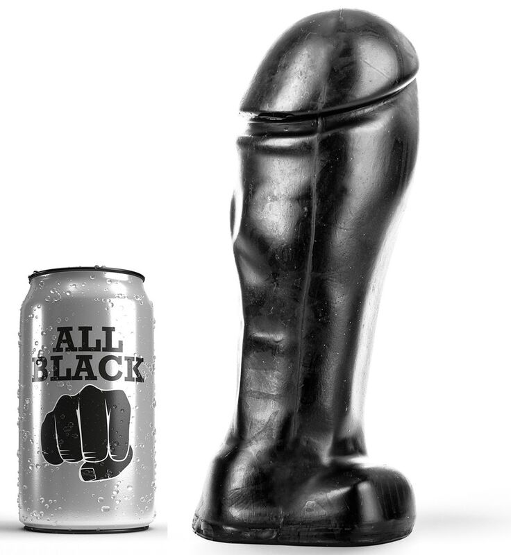 Godet extra-large 22 cm à bout large et testicules — ALL BLACK