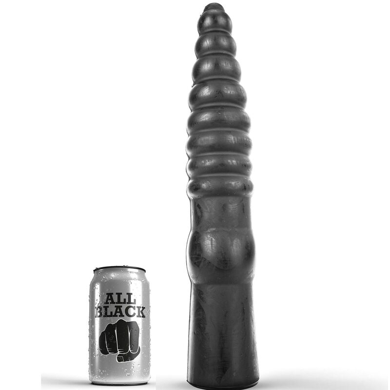 Gode anal long cannelé 33 cm — ALL BLACK