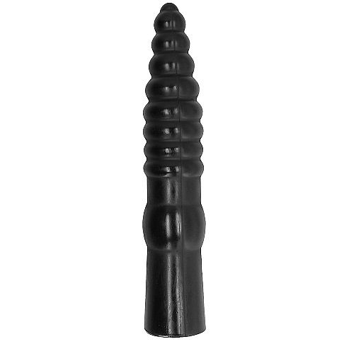 Gode anal long cannelé 33 cm — ALL BLACK