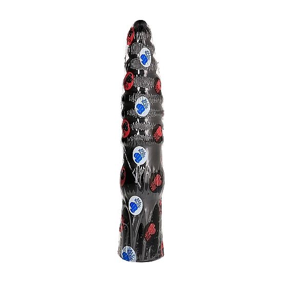 Gode anal long cannelé 33 cm — ALL BLACK