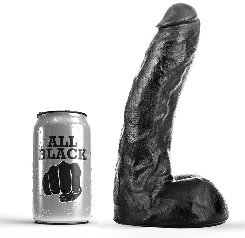 Gode noir texturé 22 cm — ALL BLACK