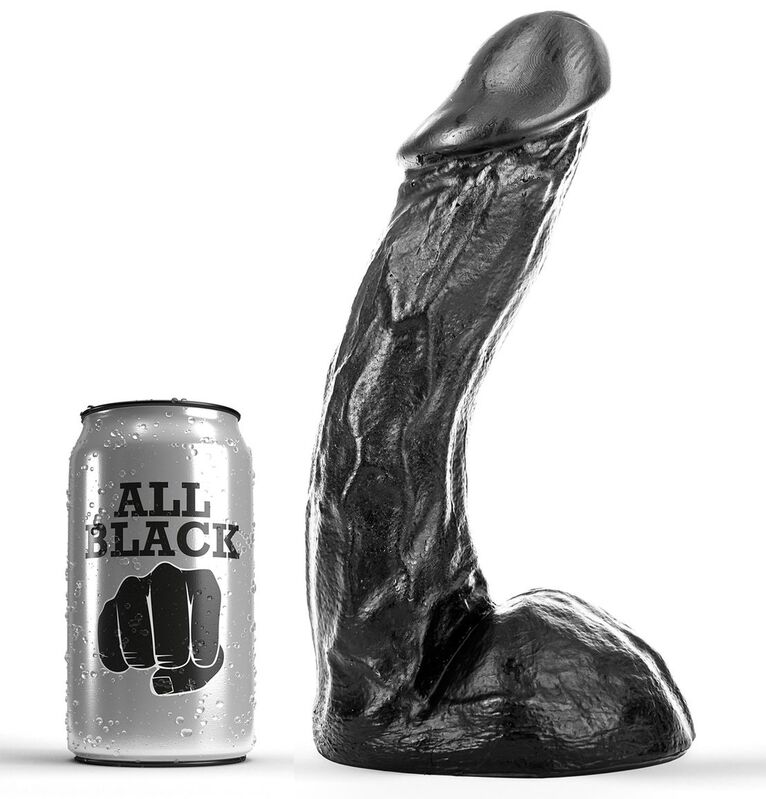 Gode noir flexible 23 cm — ALL BLACK