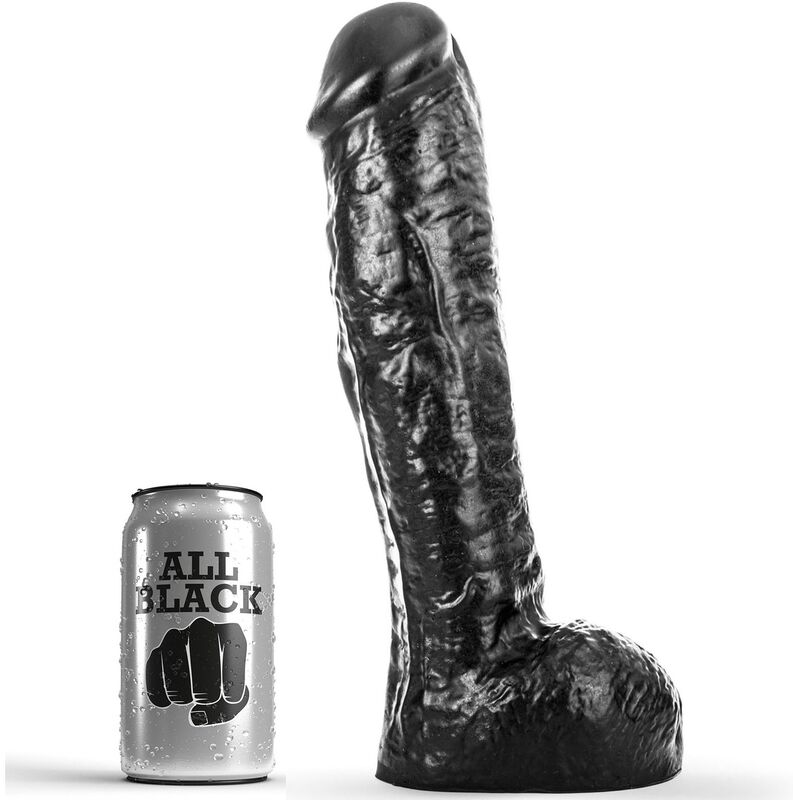 Gode extra-long texturé aux veines prononcées — ALL BLACK