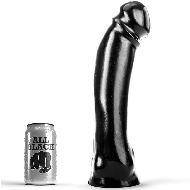 Gode long noir intense 33 cm — ALL BLACK