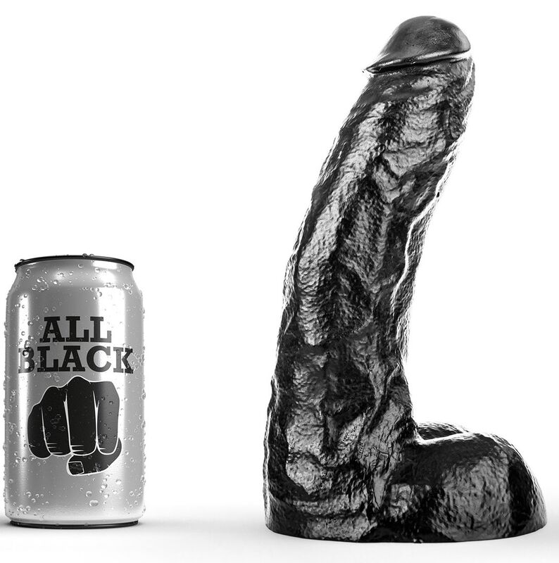 Godemichet noir long 25,5 cm — ALL BLACK