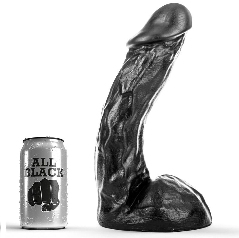 Gode courbé haut de gamme 28 cm — ALL BLACK