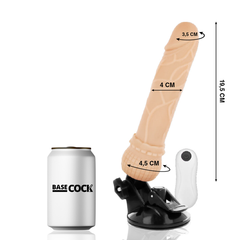 Vibrateur télécommandé réaliste 19,5 cm — BASECOCK
