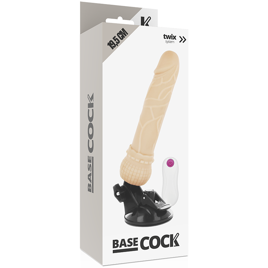 Vibrateur télécommandé réaliste 19,5 cm — BASECOCK