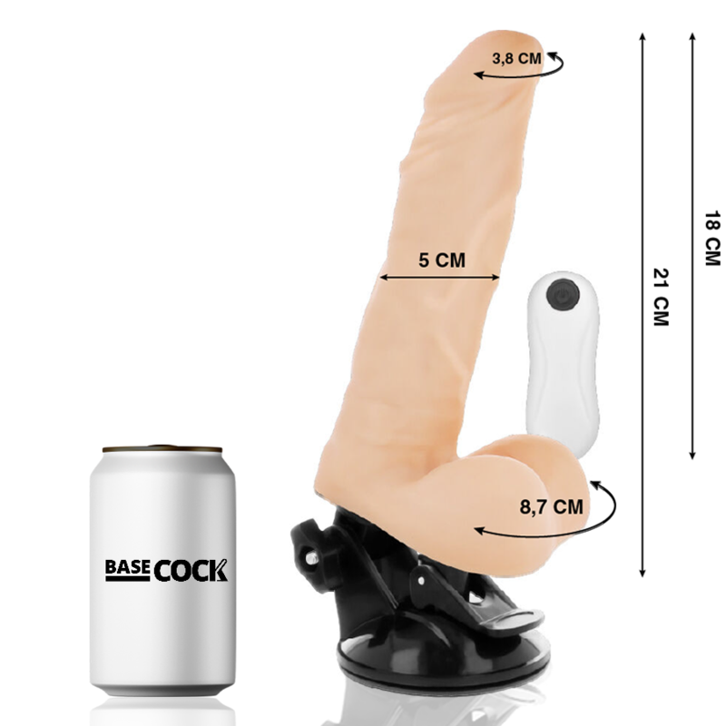 Vibrateur articulable réaliste avec télécommande — BASECOCK