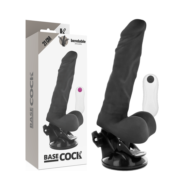 Vibrateur articulé télécommandé noir 21 cm — BASECOCK