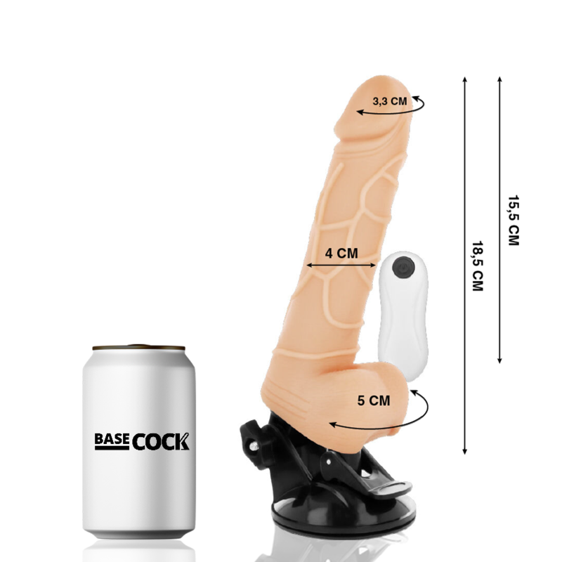 Vibrateur réaliste télécommandé 18,5 cm — BASECOCK