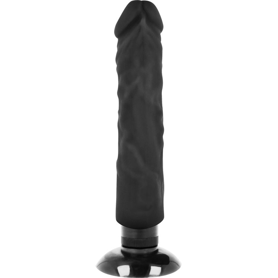 Vibrateur réaliste 2-en-1 noir 20 cm — BASECOCK
