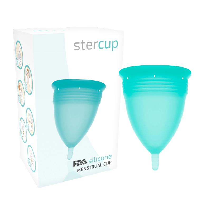 Coupe menstruelle en silicone aigue-marine taille L — STERCUP