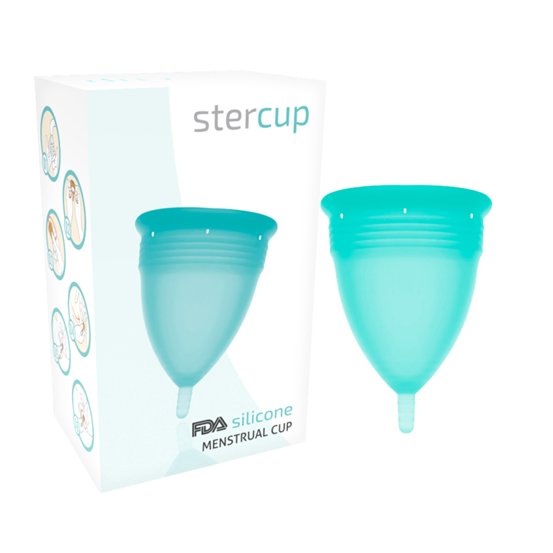 Coupe menstruelle en silicone FDA aigue-marine taille S — STERCUP