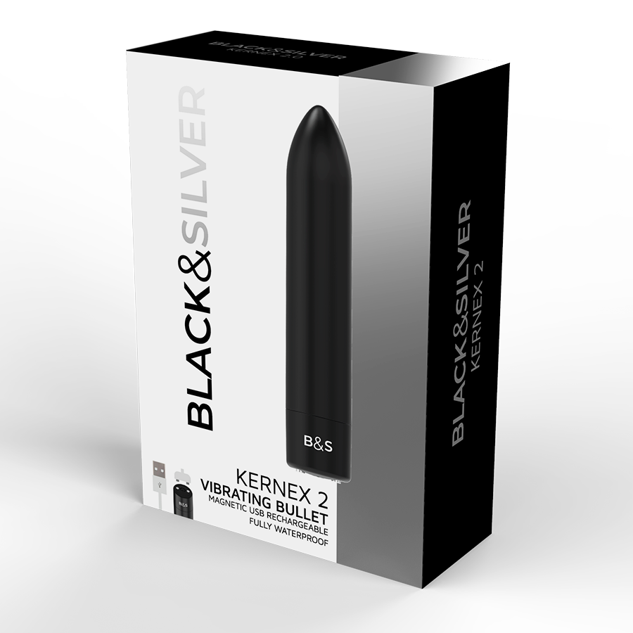 Balle vibrante magnétique compacte — BLACK&SILVER