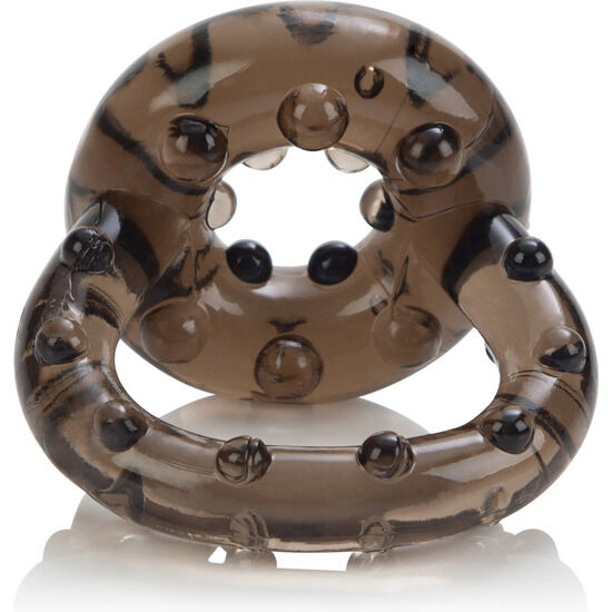 Bague double améliorateur avec anneaux pénien et testicules — CALEXOTICS
