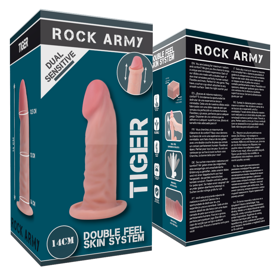 Gode double densité Tigre 14 cm — ROCK ARMY