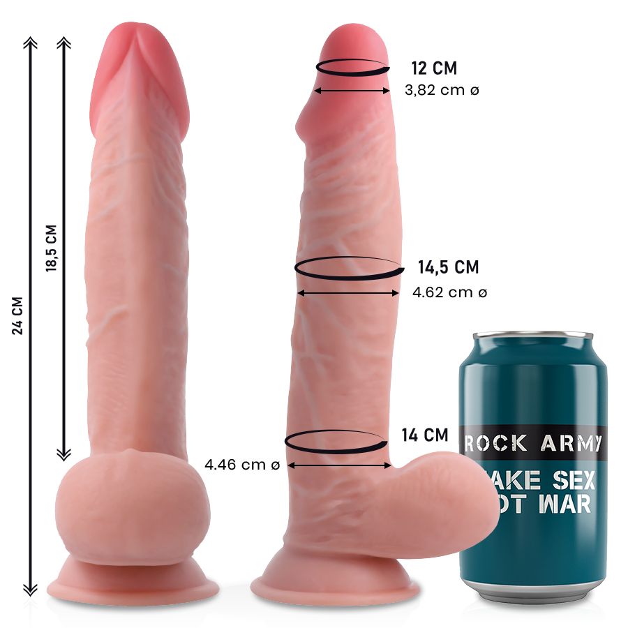 Gode réaliste double densité Sherman 24 cm — ROCK ARMY