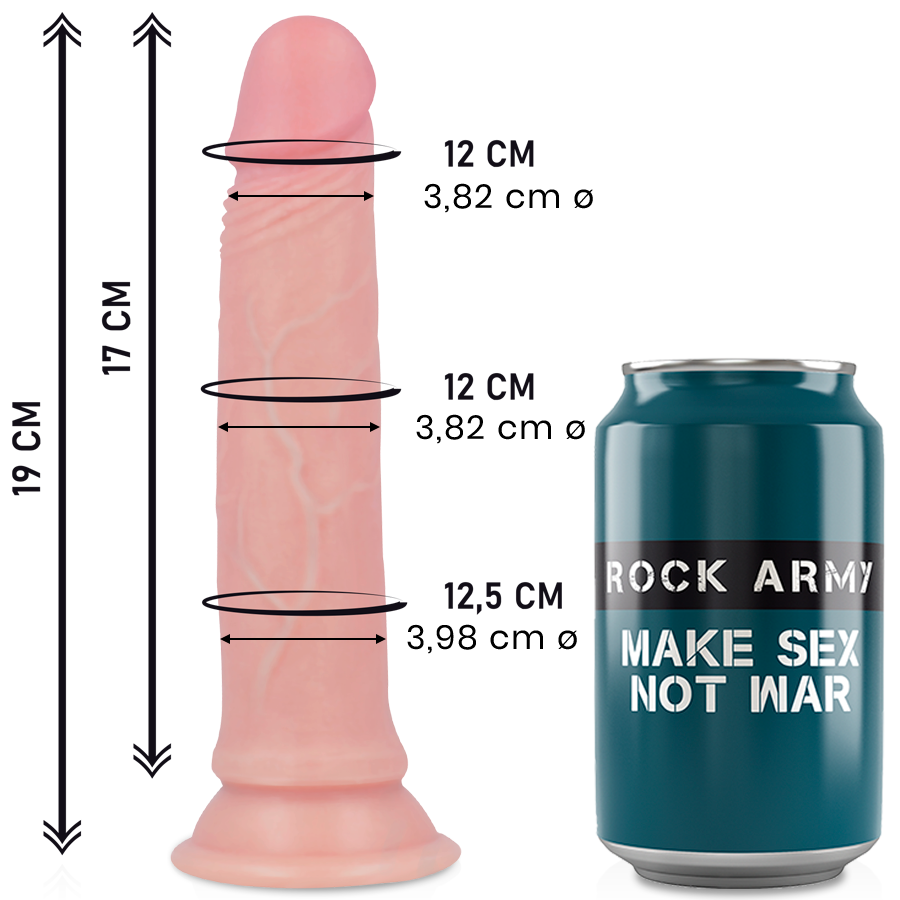 Godemichet réaliste en silicone double densité avec ventouse — ROCK ARMY
