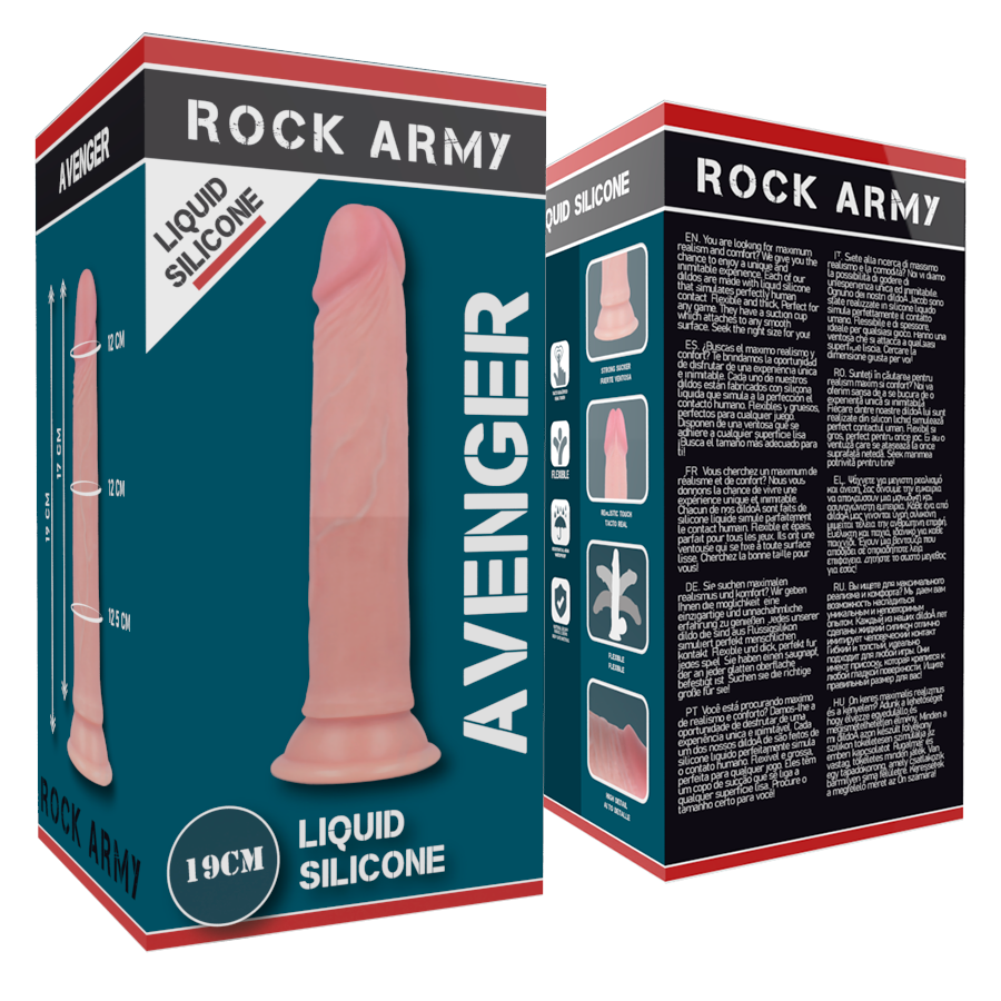 Godemichet réaliste en silicone double densité avec ventouse — ROCK ARMY