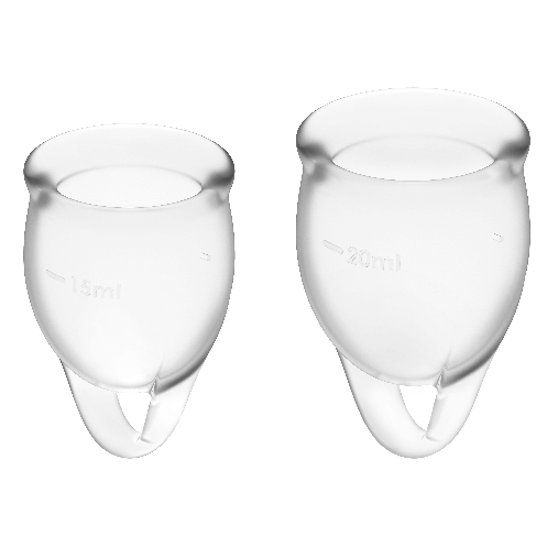 Coffret coupe menstruelle transparente feel confident 15 + 20 ml — SATISFYER MENSTRUAL CUPS
