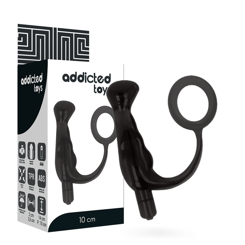 Vibrateur prostate noir 10 cm — ADDICTED TOYS