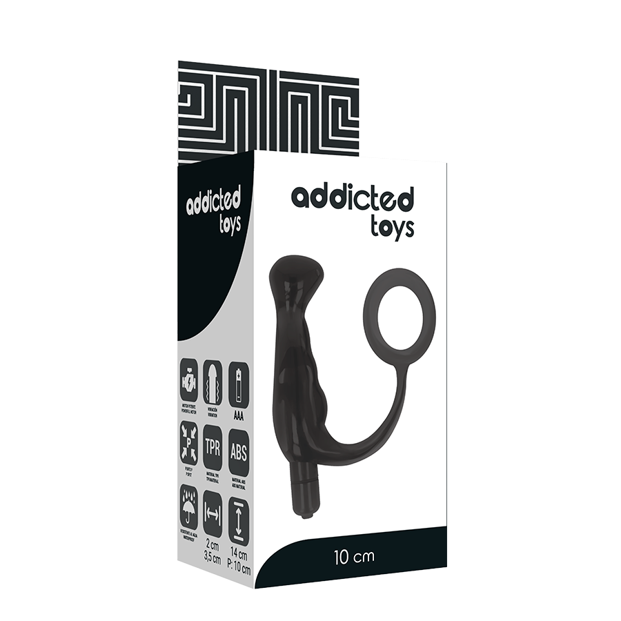 Vibrateur prostate noir 10 cm — ADDICTED TOYS