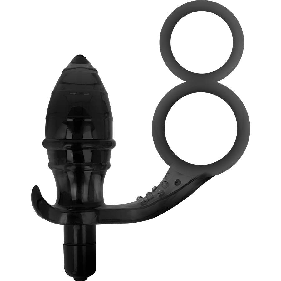 Plug anal vibrant à double anneau — ADDICTED TOYS