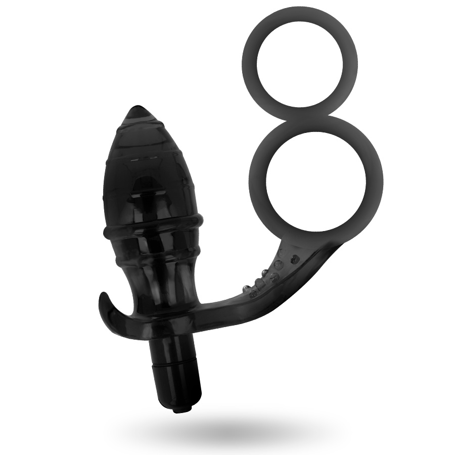Plug anal vibrant à double anneau — ADDICTED TOYS