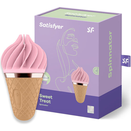 Stimulateur clitoridien rotatif Douceur brun et rose — SATISFYER SPINNATOR