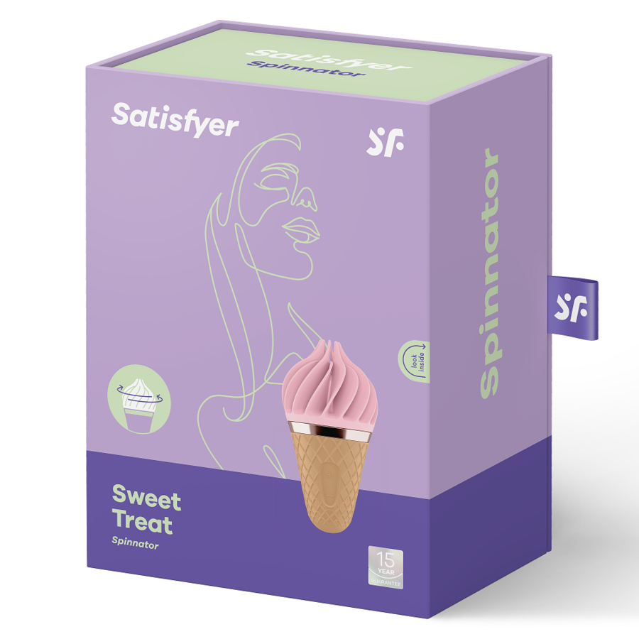Stimulateur clitoridien rotatif Douceur brun et rose — SATISFYER SPINNATOR