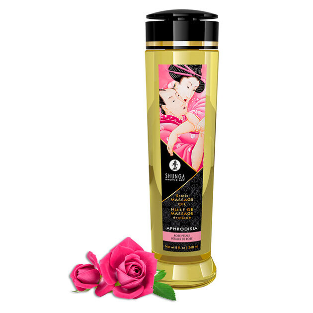 Huile de massage aphrodisiaque aux pétales de rose — SHUNGA OILS