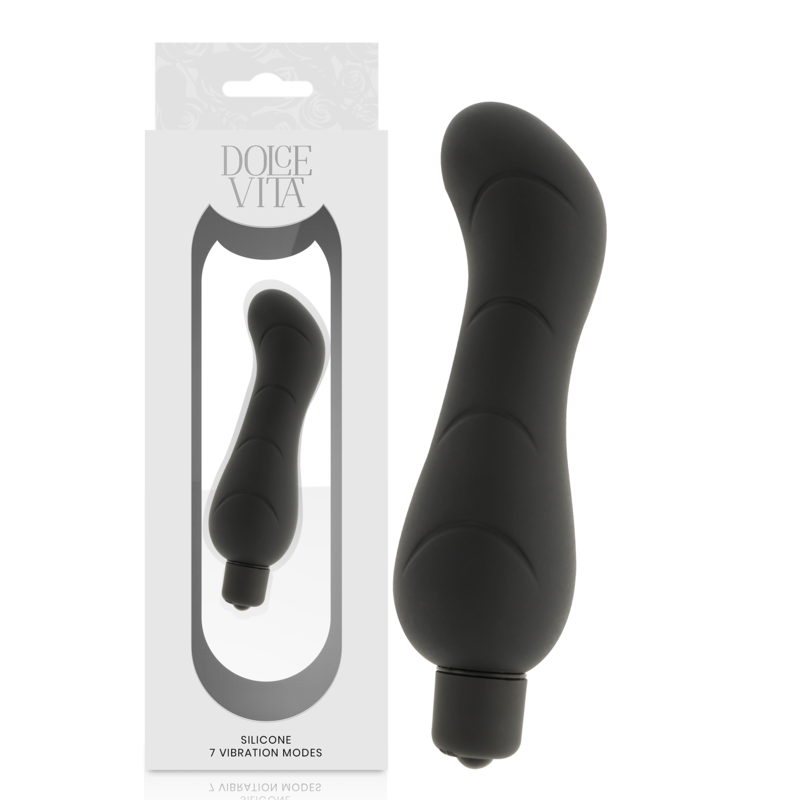 Vibrateur g-spot en silicone noir — DOLCE VITA