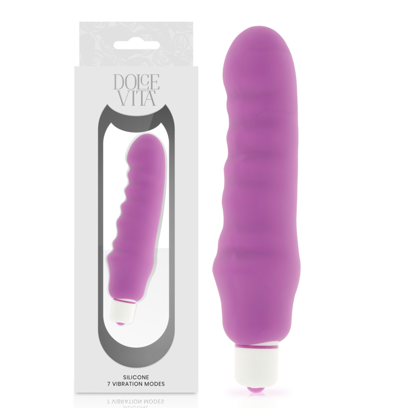Vibromasseur classique en silicone violet — DOLCE VITA