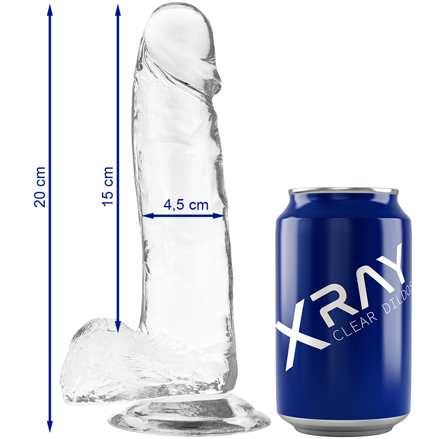 Gode transparent réaliste avec boules — X RAY