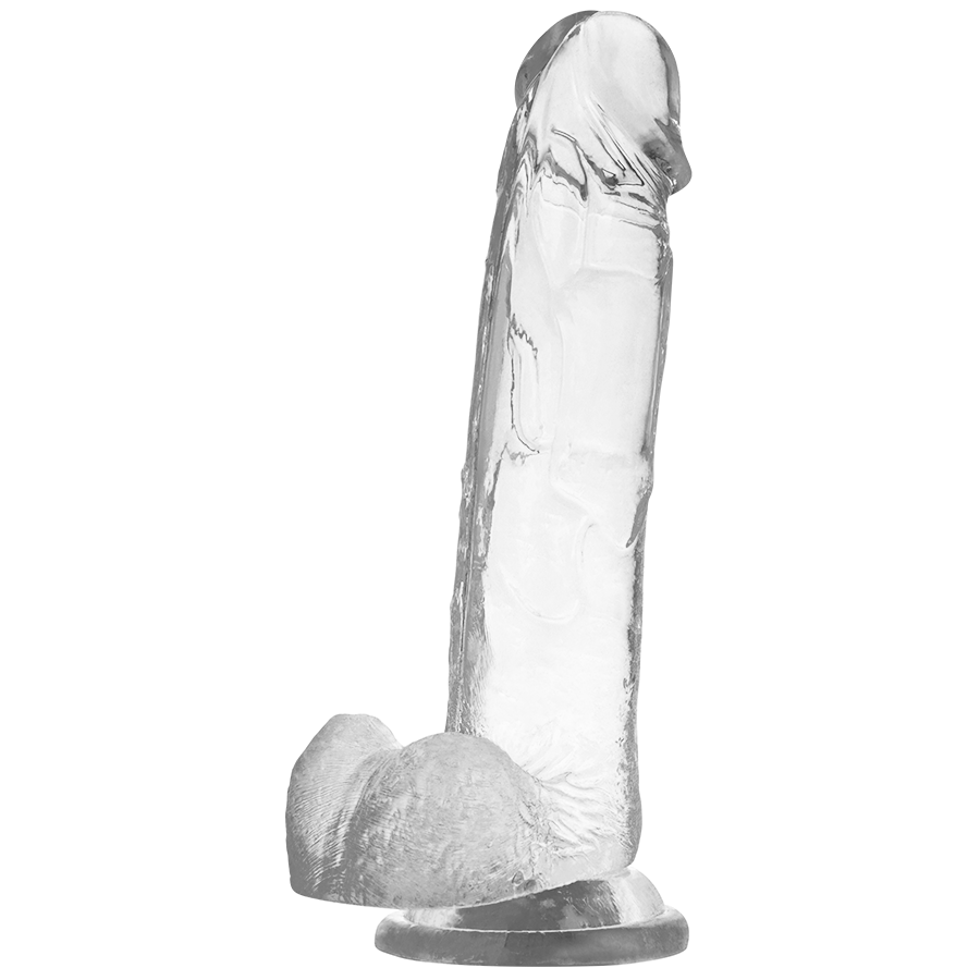 Godemiché transparent réaliste avec boules — X RAY