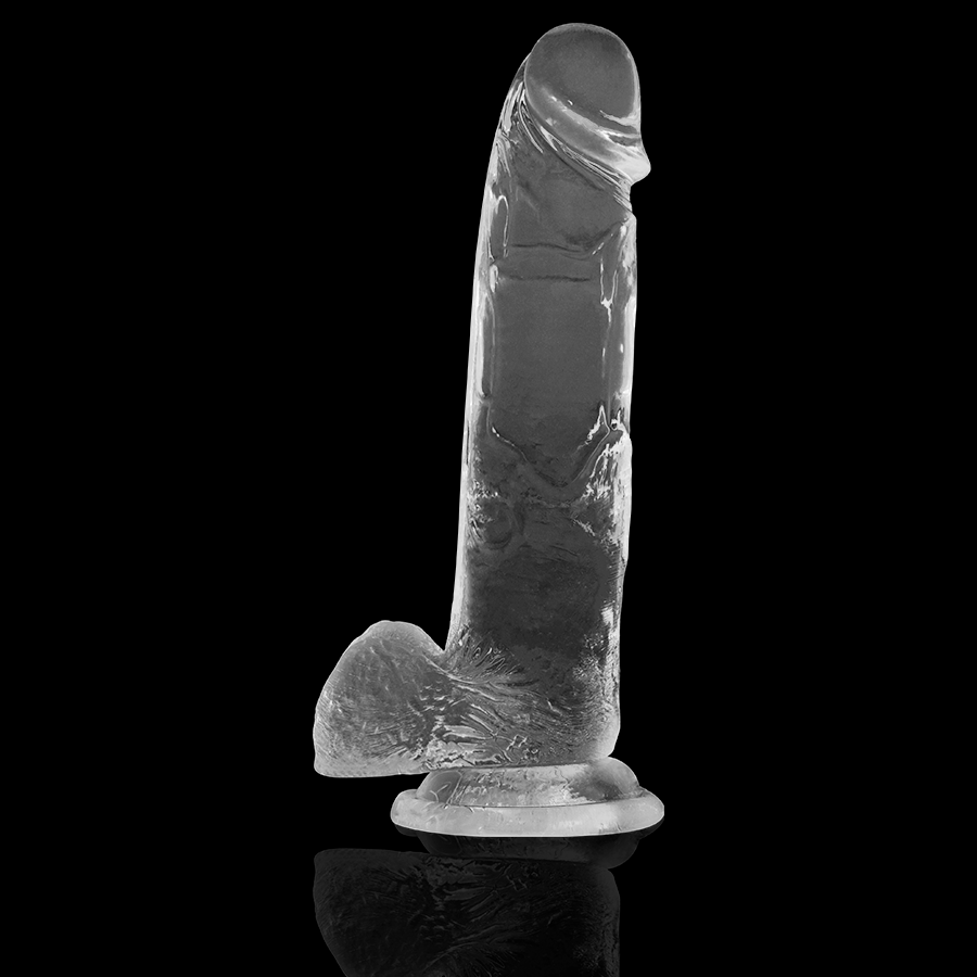 Godemiché transparent réaliste avec boules — X RAY